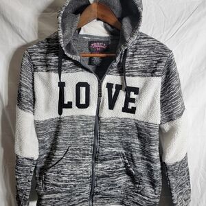 Thrill Black and White Hoodie